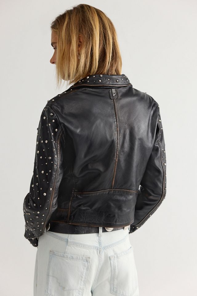 Mauritius Roxanne Leather Moto Jacket #1