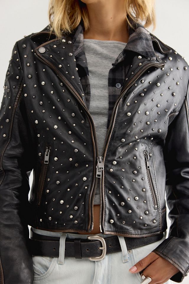 Mauritius Roxanne Leather Moto Jacket #3