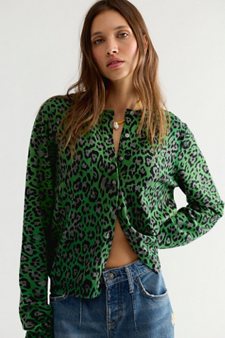 Cardigan imprimé jaguar Anna Sui