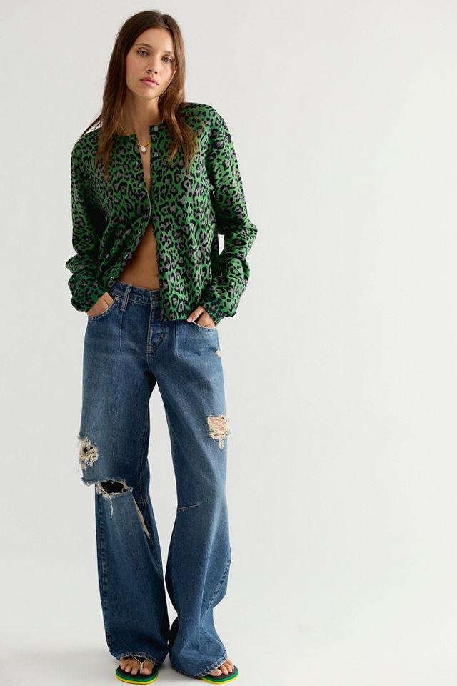 Cardigan imprimé jaguar Anna Sui #2