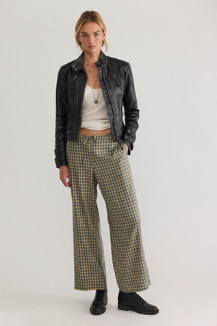 Pantalon à carreaux en Tencel avec lien DONNI.
