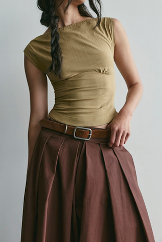 Scout Slim Belt by Free People in Brown, Size: S-M/P-M