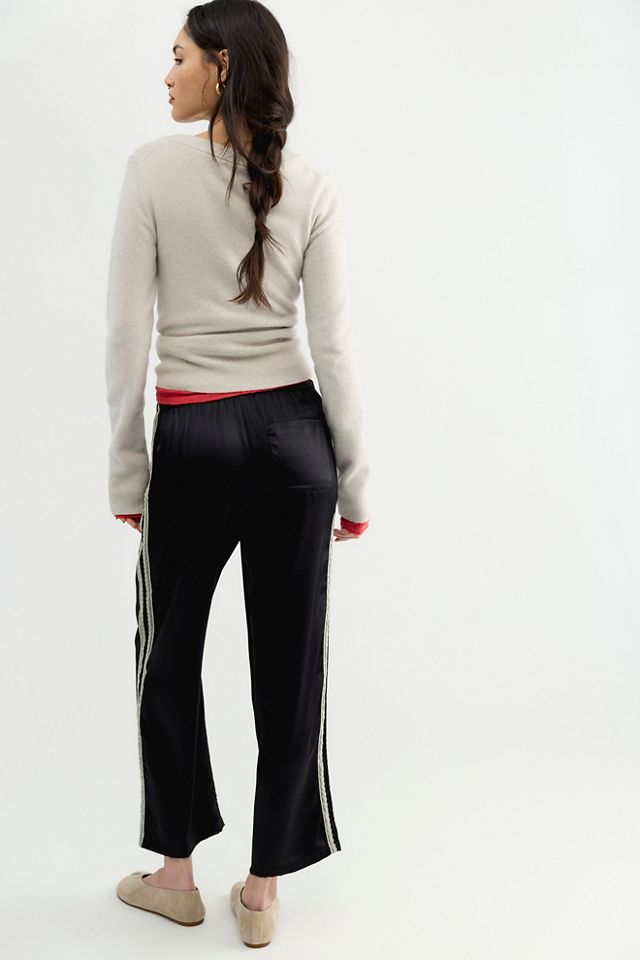 DONNI. The Silk Lace Stripe Crop Pants #2