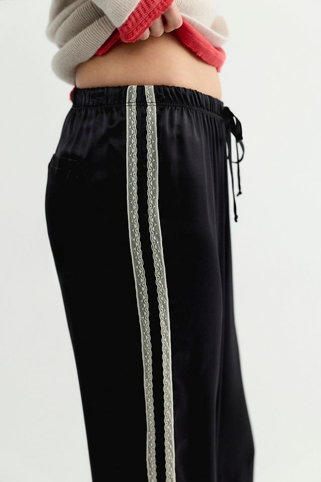 DONNI. The Silk Lace Stripe Crop Pants #3