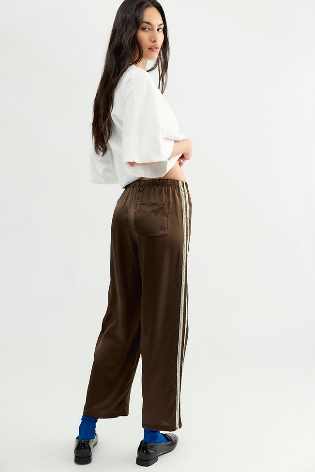 DONNI. The Silk Lace Stripe Crop Pants #2