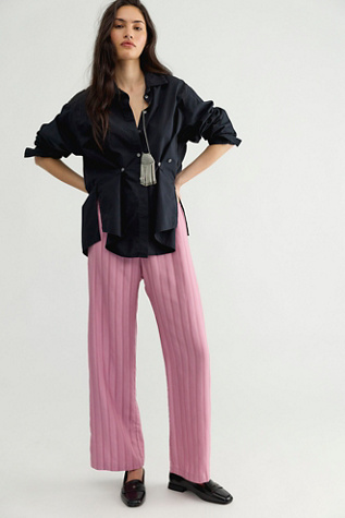 DONNI. Pantalon Simple à Rayures Shadow