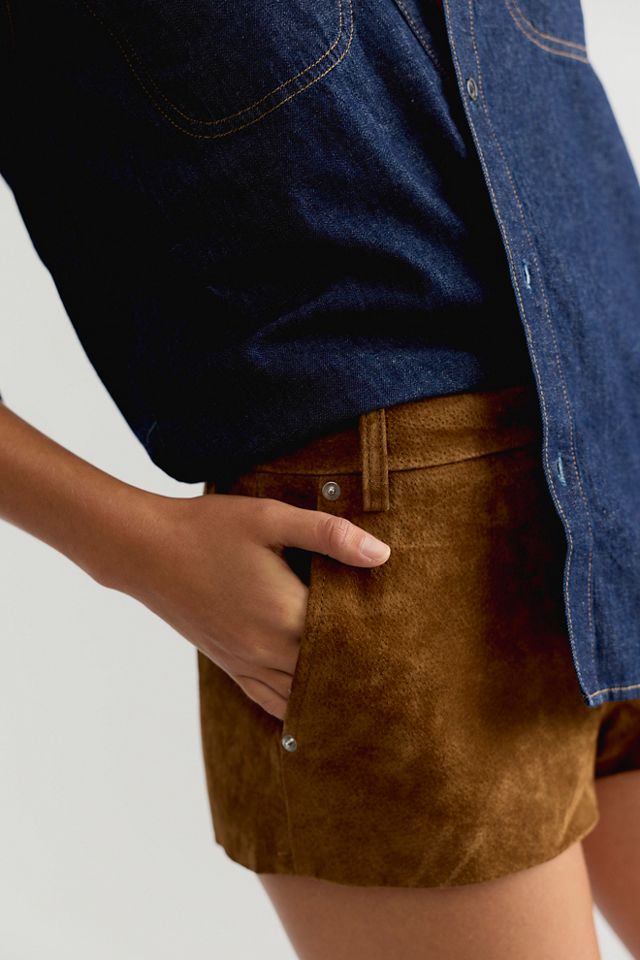 Blank NYC Candle Glow Suede Micro Shorts #3