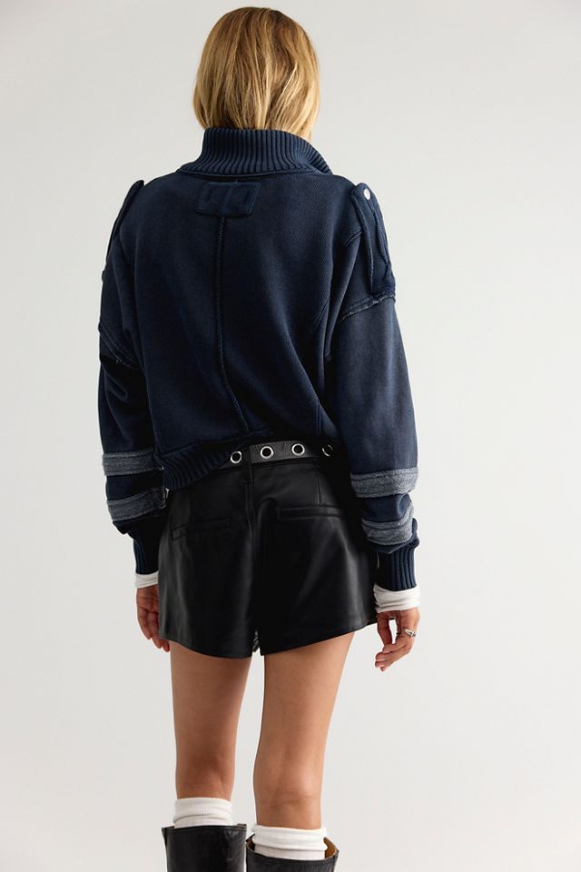 Blank NYC Pleated Vegan Leather Shorts #1