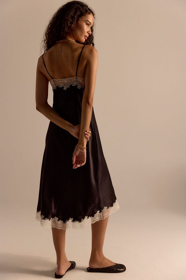 Robe midi en crêpe de soie Only Hearts #1