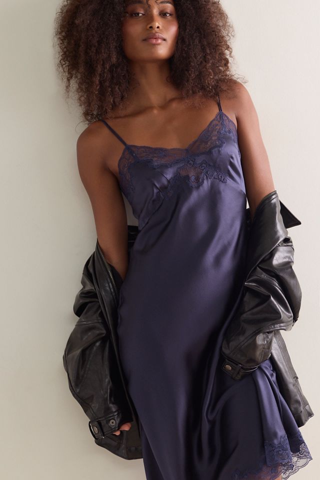Only Hearts Silk Charmeuse Midi Slip Dress #3