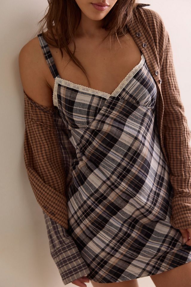 Only Hearts Frankie Flannel Bias Mini Slip Dress #2