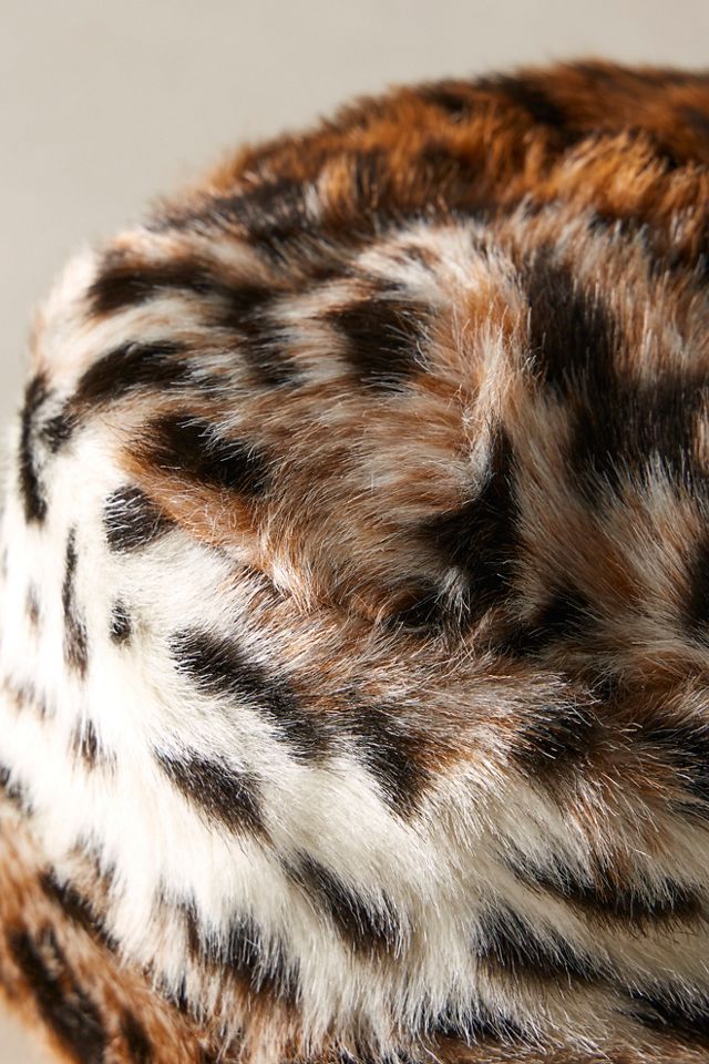 APPARIS Margot Shaved Leopard Pillbox Hat #2