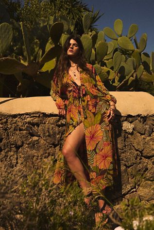 Matthew Williamson x Free People Caftan Kantuta à manches longues