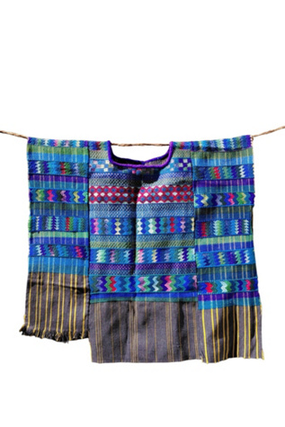 Handwoven Guatemalan Huipil Poncho Selected by Garbage Soup
