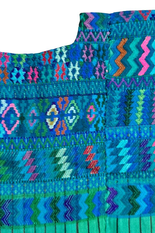 Guatemalan Handwoven Huipil Poncho Selected by Garbage Soup #2