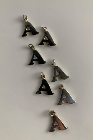 Vintage Sterling Silver Letter A Initial Charm Selected by SharpLilTeeth