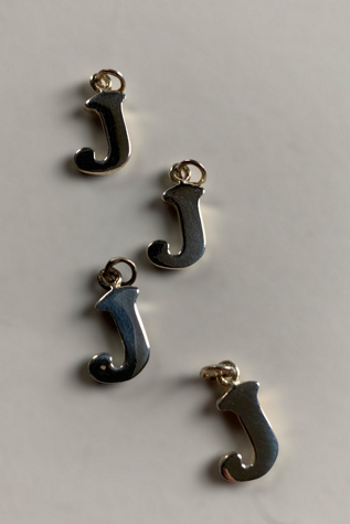 Vintage Sterling Silver Letter J Initial Charm Selected by SharpLilTeeth