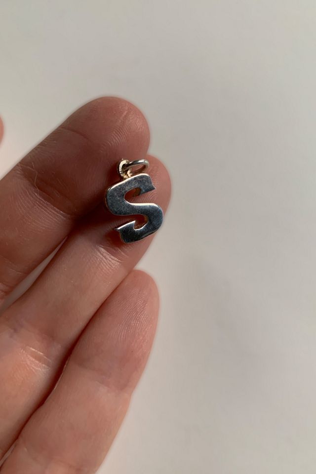 Vintage Sterling Silver Letter S Initial Charm Selected by SharpLilTeeth #1