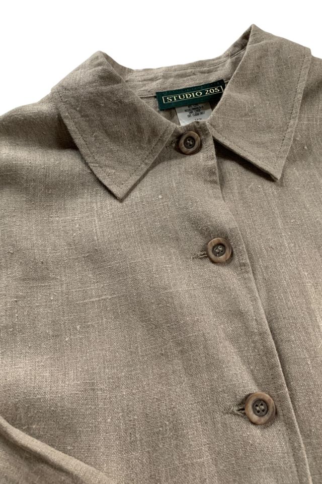 Vintage Textured Linen Button Front Jacket Selected by SharpLilTeeth #2