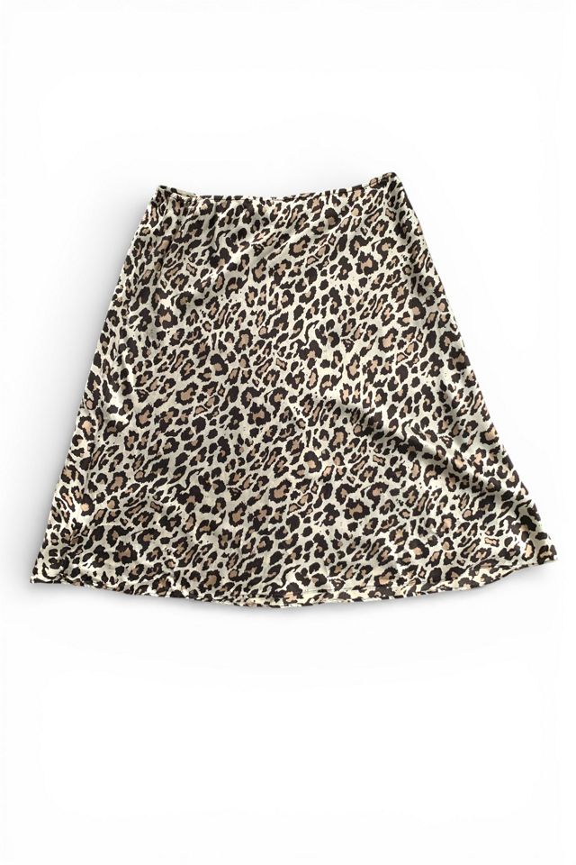 Vintage Y2K Leopard Print Silk Skirt Selected by SharpLilTeeth #2