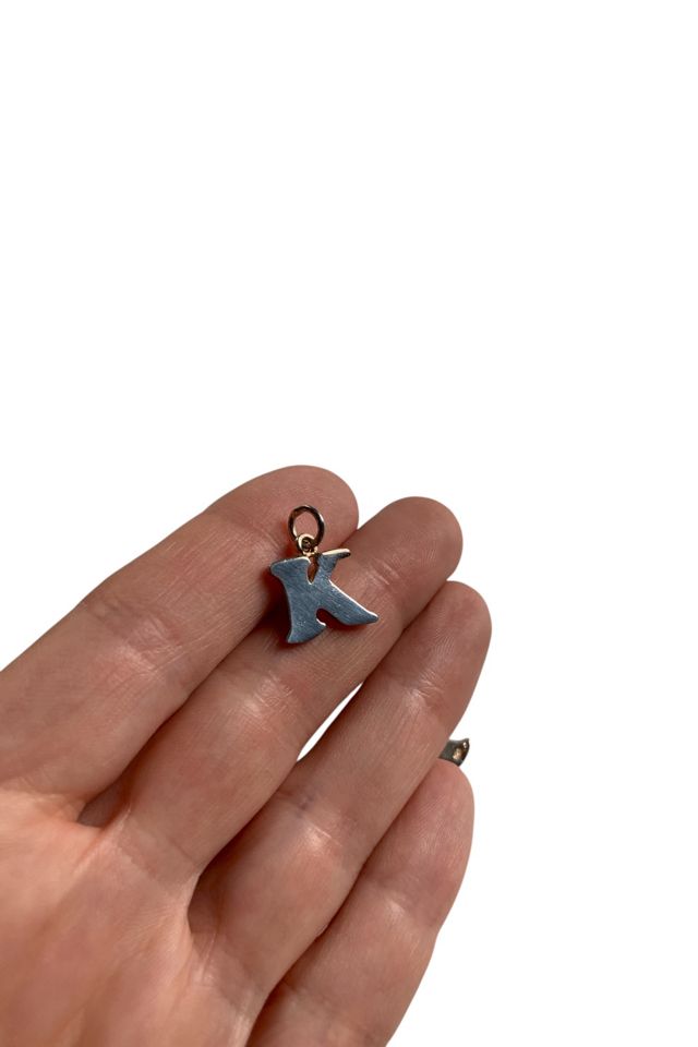 Vintage Sterling Silver Letter K Initial Charm Selected by SharpLilTeeth #2
