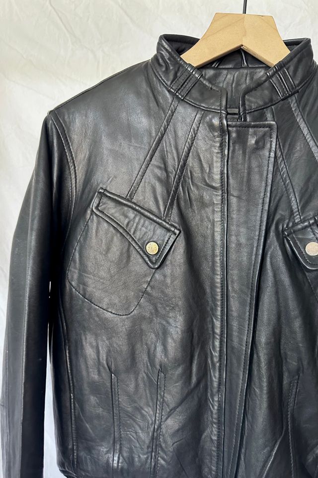Y2K Leather Bomber Jacket Selected by Grievous Angel Vintage #2