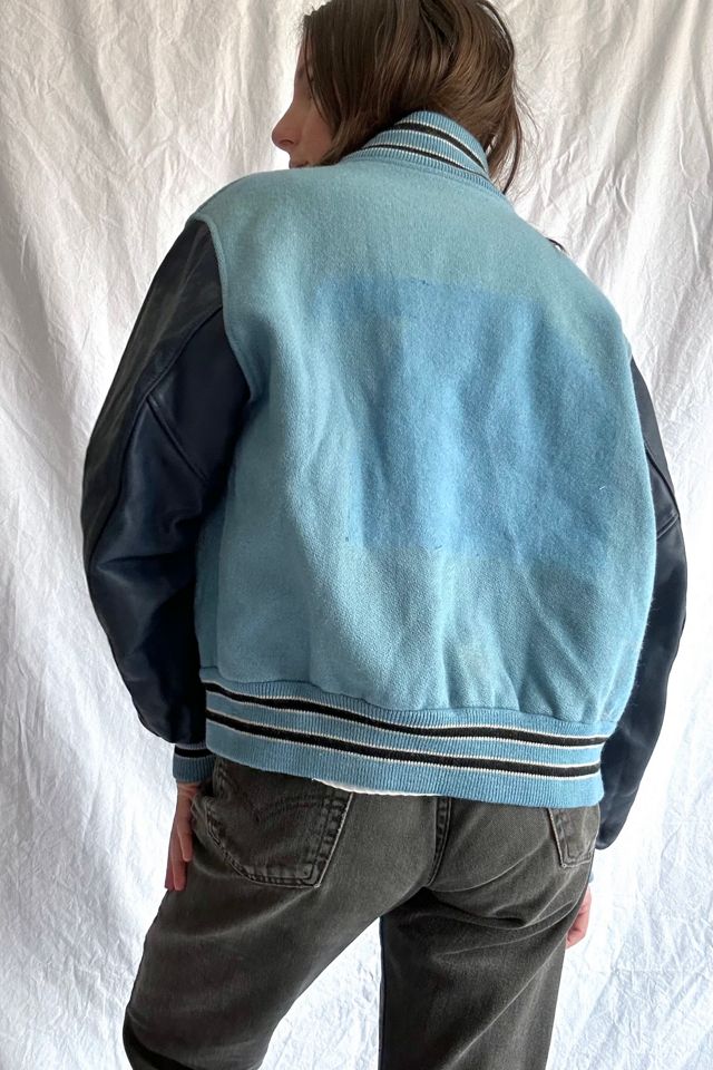 Vintage 1980s Blue Varsity Jacket Selected by Grievous Angel Vintage #1