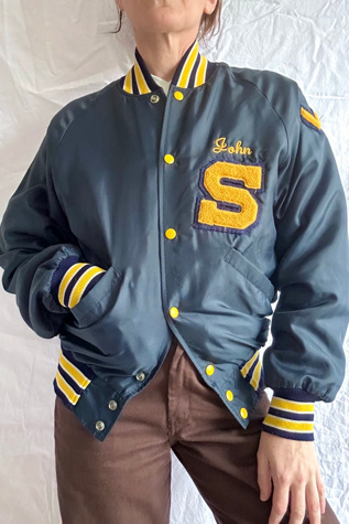 Vintage 1980s Nylon Varsity Jacket Selected by Grievous Angel
