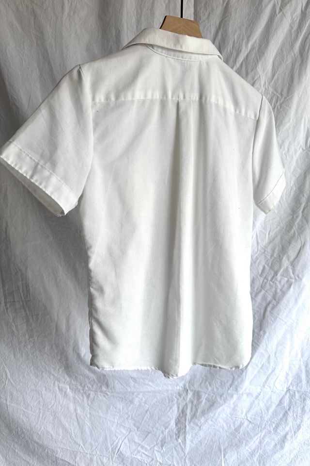 Vintage 1970s White Button Up Shirt Selected by Grievous Angel Vintage #2