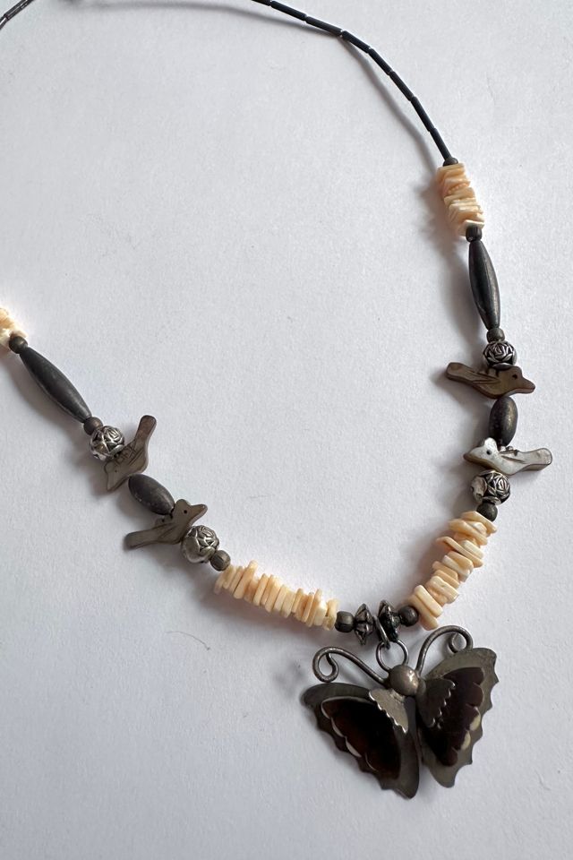 Vintage Sterling Silver Southwest Butterfly Necklace Selected by Grievous Angel Vintage #2