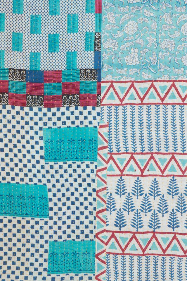 Anchal Kantha Quilt Throw - No. 250808 #1