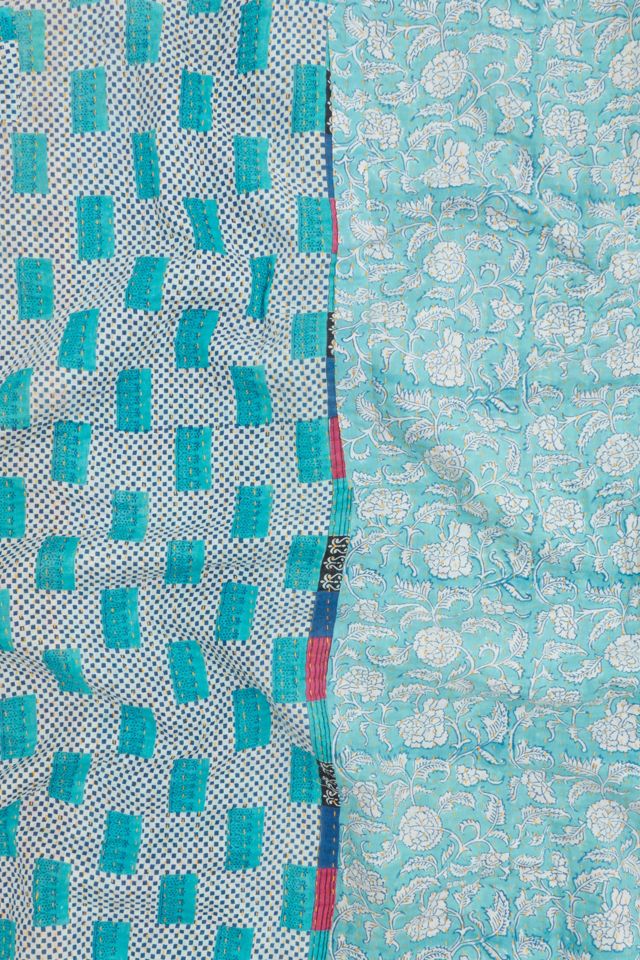 Anchal Kantha Quilt Throw - No. 250808 #2
