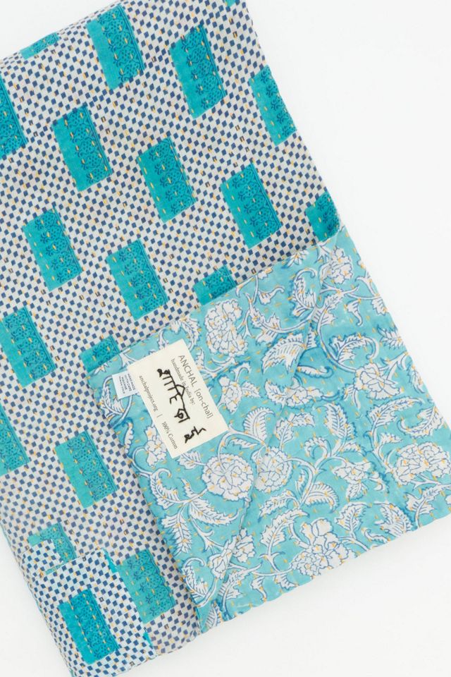 Anchal Kantha Quilt Throw - No. 250808 #3