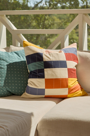 Multi-Check Throw Pillow - Thumbnail 4