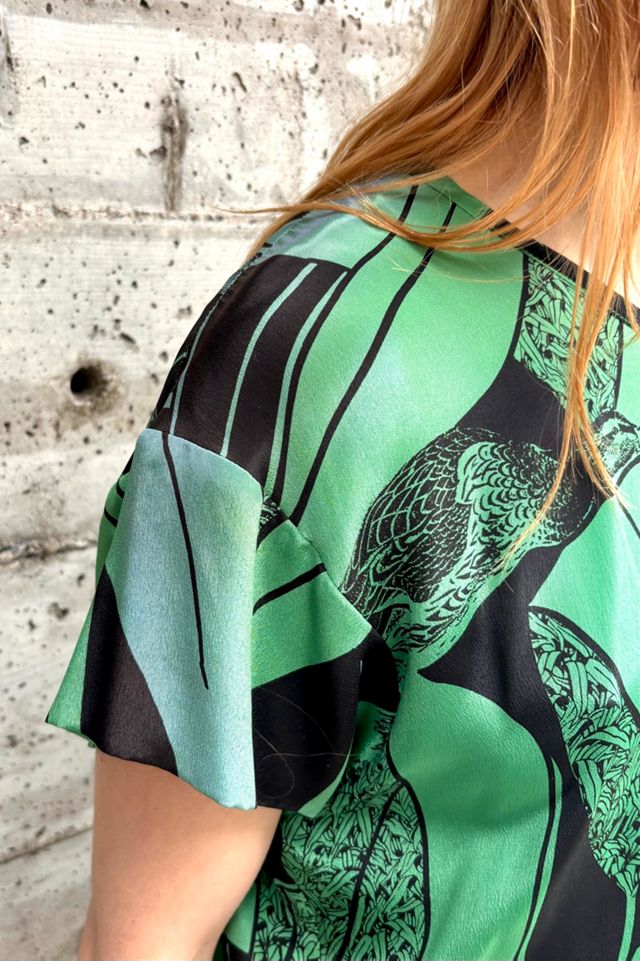 Vintage Jungle Print Blouse Selected by Nomad Vintage #2