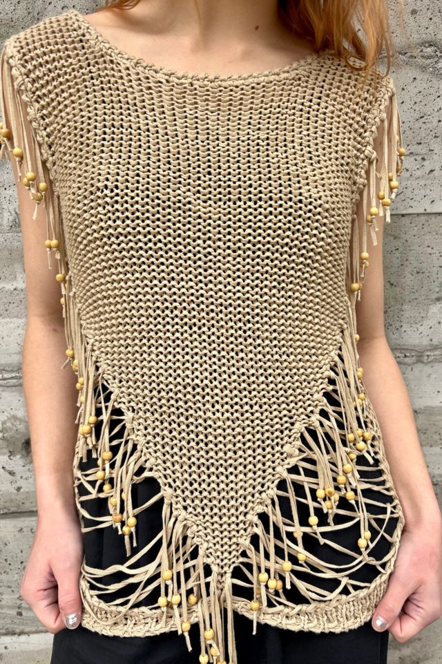 Vintage Festival Beaded Knit Top Selected by Nomad Vintage #2