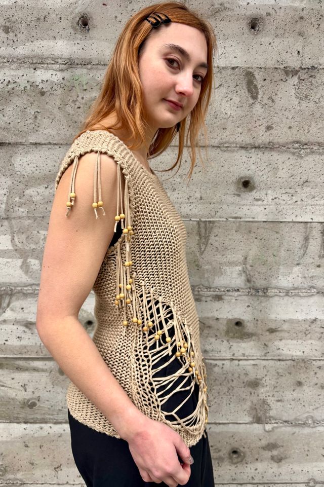 Vintage Festival Beaded Knit Top Selected by Nomad Vintage #3