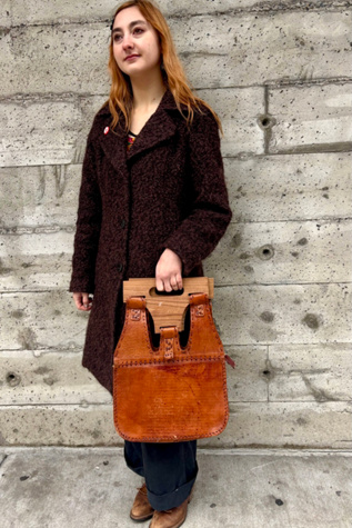 1970’s Foldable Large Leather Purse & Clutch Selected by Nomad Vintage