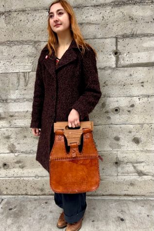1970’s Foldable Large Leather Purse & Clutch Selected by Nomad Vintage