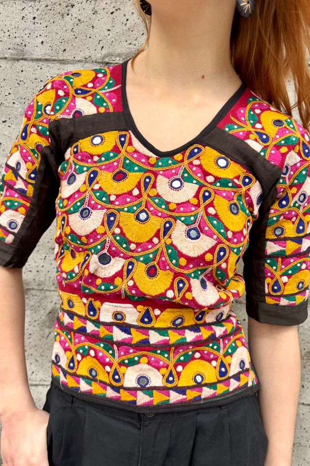 Bohemian Embroidered Tie Back Top Selected by Nomad Vintage #2