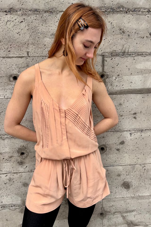 Peach Silk Romper Selected by Nomad Vintage #2