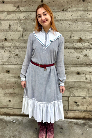 Vintage Striped Prarie Dress Selected by Nomad Vintage