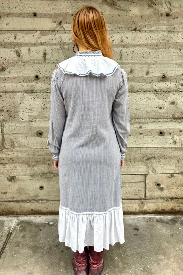 Vintage Striped Prarie Dress Selected by Nomad Vintage #1