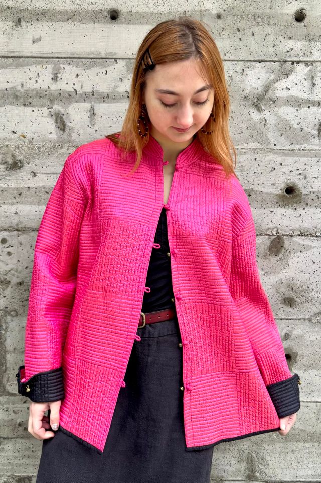 1980’s Pink & Black Reversible Quilted Jacket Selected by Nomad Vintage #3