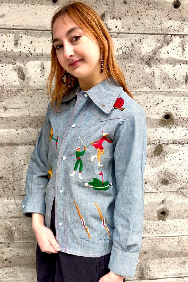 1970’s Embroidered Denim Sports-Themed Jacket Selected by Nomad Vintage #1