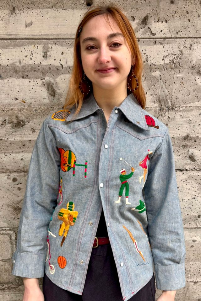 1970’s Embroidered Denim Sports-Themed Jacket Selected by Nomad Vintage #2