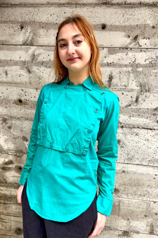 Vintage Ralph Lauren Western Wear Teal Blouse Selected by Nomad Vintage #3