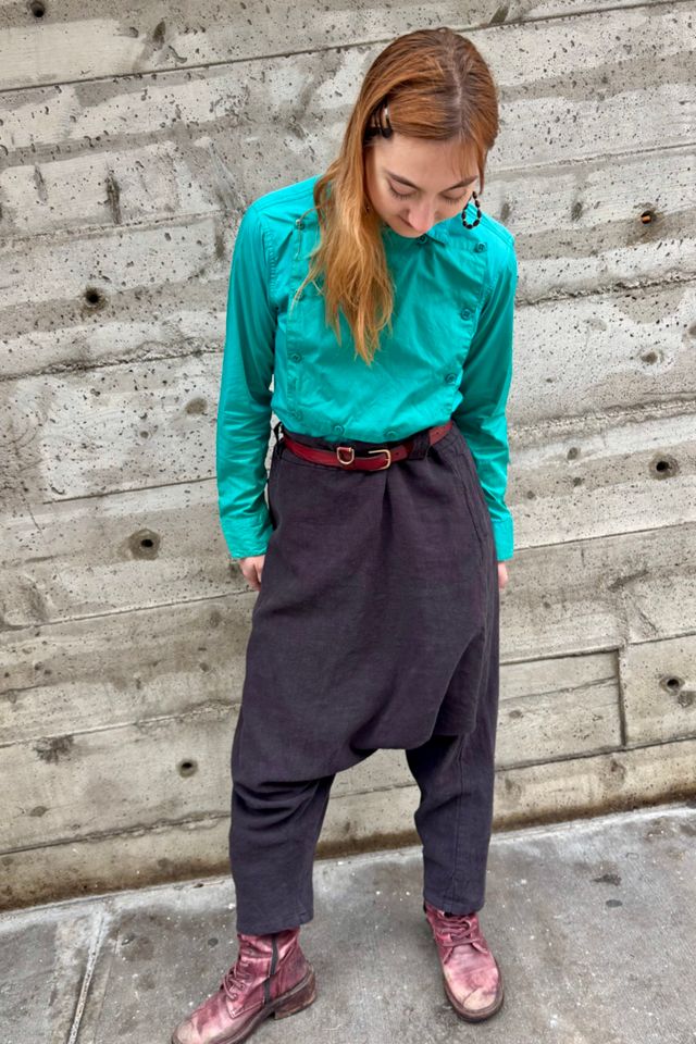Vintage Linen Drop Pants Selected by Nomad Vintage #1