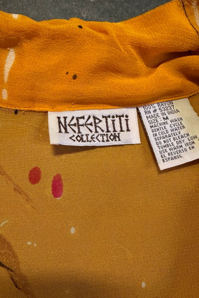 1990s Saffron Chiffon Abstract Duster Dress Selected By Ritual Vintage #3