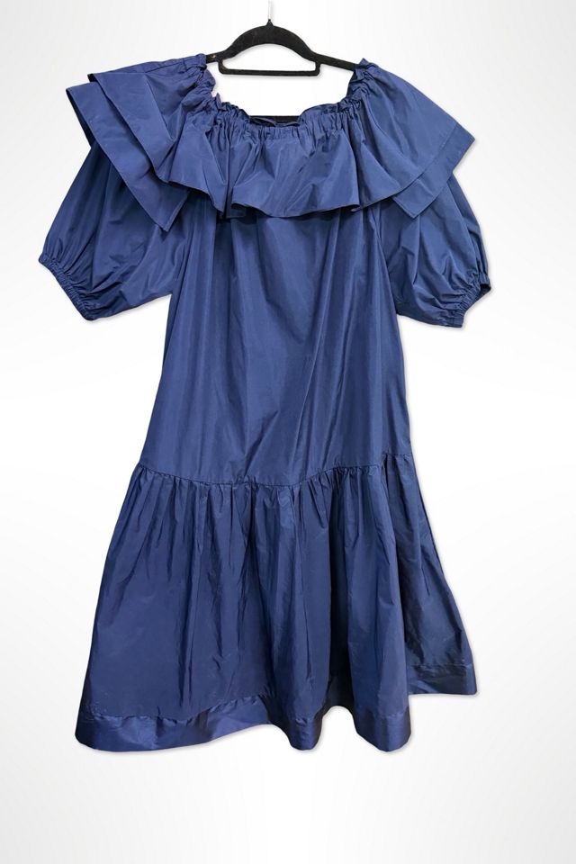 P.A.R.O.S.H Navy Taffeta Baby Doll Dress Selected By Ritual Vintage #1